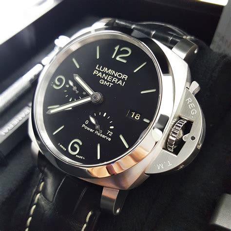 panerai luminor 1950 3 days gmt automatic acciaio|panerai luminor 1950 submersible.